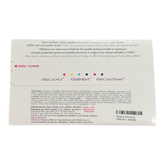 Color Street ROAD TO RECOVERY Substance Abuse Awareness Pink With Red Glitter - Picture 4 of 8